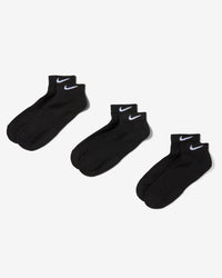 Nike Everyday Cushioned Training Low Socks (3 Pairs) - Black / White