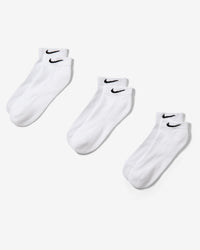 Nike Everyday Cushioned Training Low Socks (3 Pairs) - White / Black