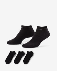 Nike Everyday Cushioned Training No-Show Socks (3 Pairs) - Black / White
