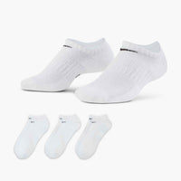 Nike Everyday Cushioned Training No-Show Socks (3 Pairs) - White / Black