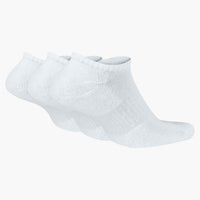 Nike Everyday Cushioned Training No-Show Socks (3 Pairs) - White / Black