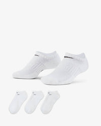 Nike Everyday Cushioned Training No-Show Socks (3 Pairs) - White / Black