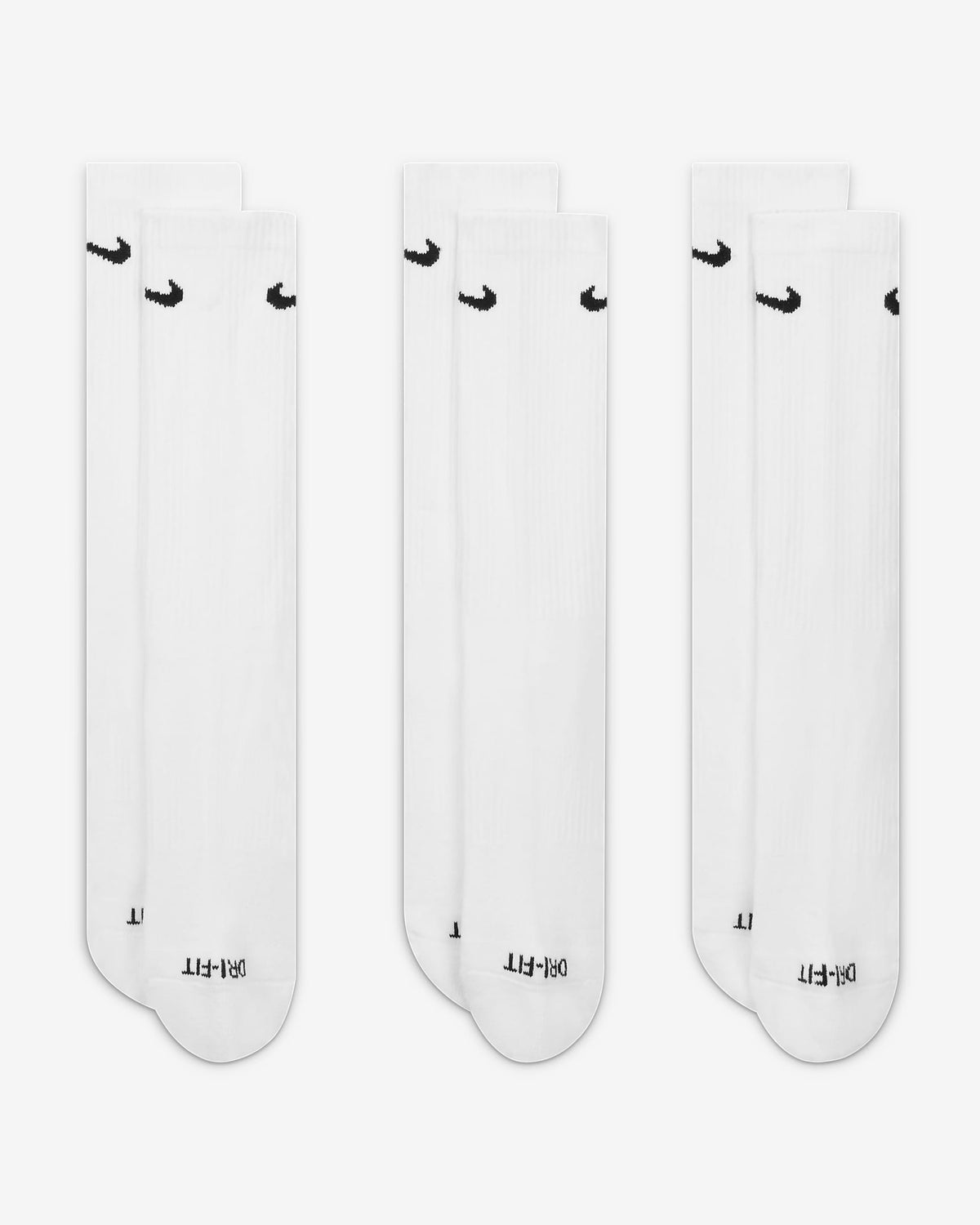 Nike Everyday Plus Cushioned Training Crew Socks (3 Pairs) - White / Black