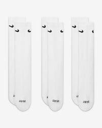 Nike Everyday Plus Cushioned Training Crew Socks (3 Pairs) - White / Black