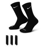 Nike Everyday Plus Cushioned Training Crew Socks (3 Pairs) - Black / White