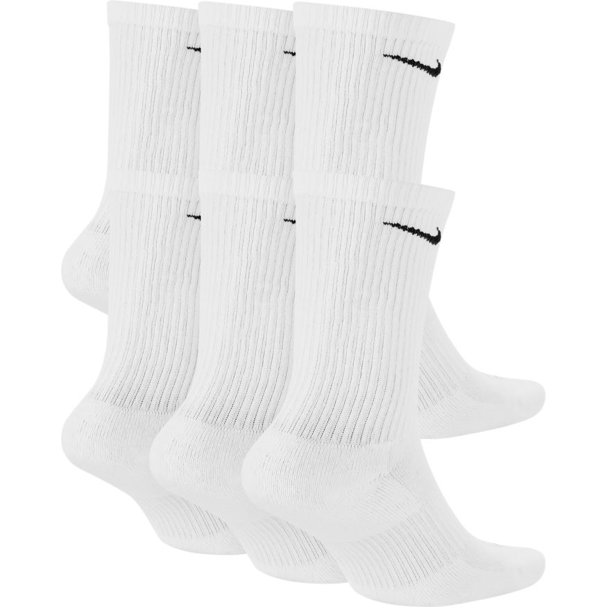 Nike Everyday Plus Cushioned Training Crew Socks (6 Pairs) - White / Black
