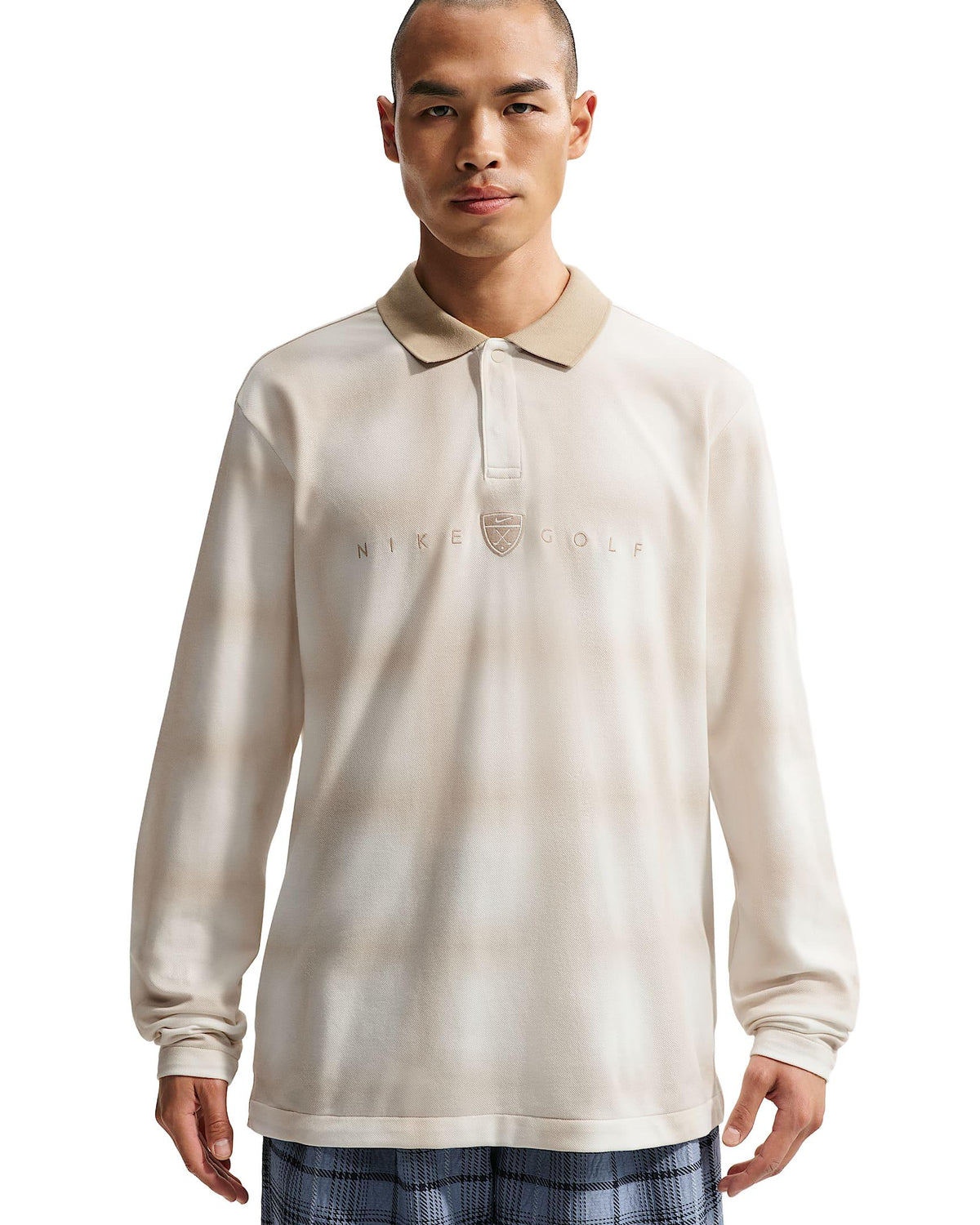 Nike Fairway Fresh Men's Dri-FIT Loose Long-Sleeve Golf Polo - Sail / Limestone