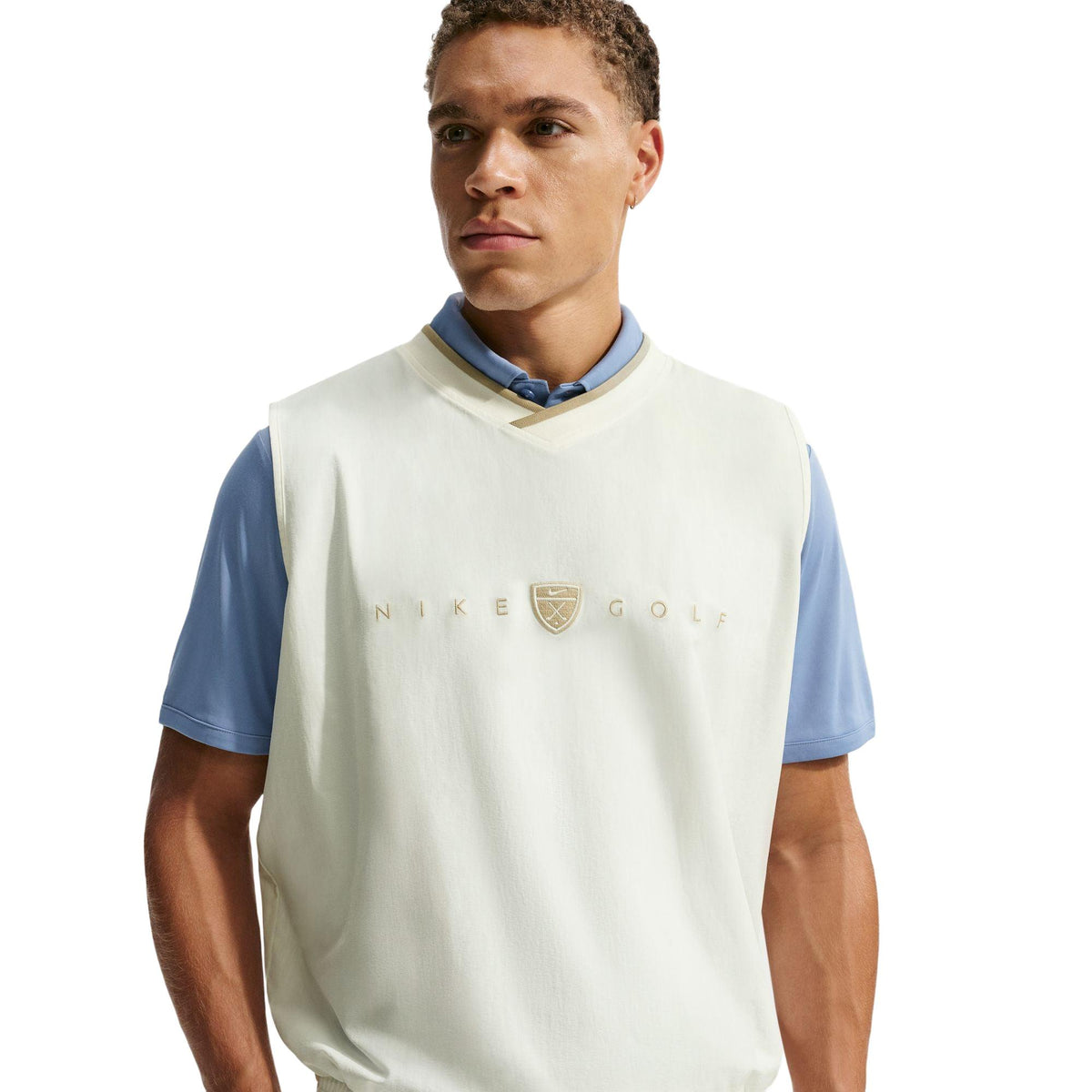 Nike Fairway Fresh Men's Dri-FIT Oversized Golf Wind Vest - Sail / Limestone