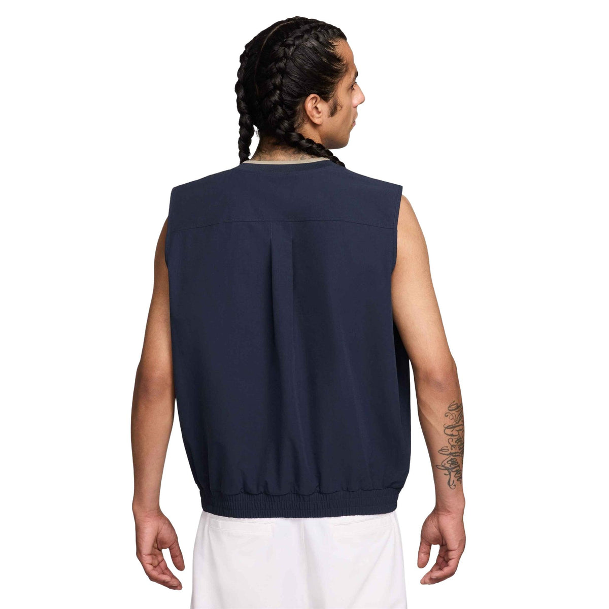 Nike Fairway Fresh Men's Dri-FIT Oversized Golf Wind Vest - College Navy / Limestone