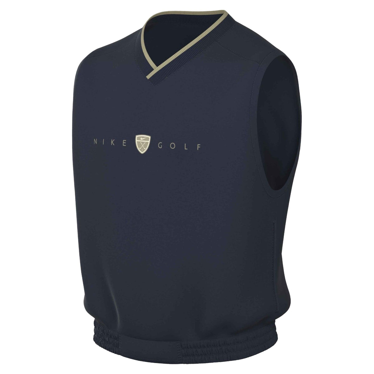 Nike Fairway Fresh Men's Dri-FIT Oversized Golf Wind Vest - College Navy / Limestone