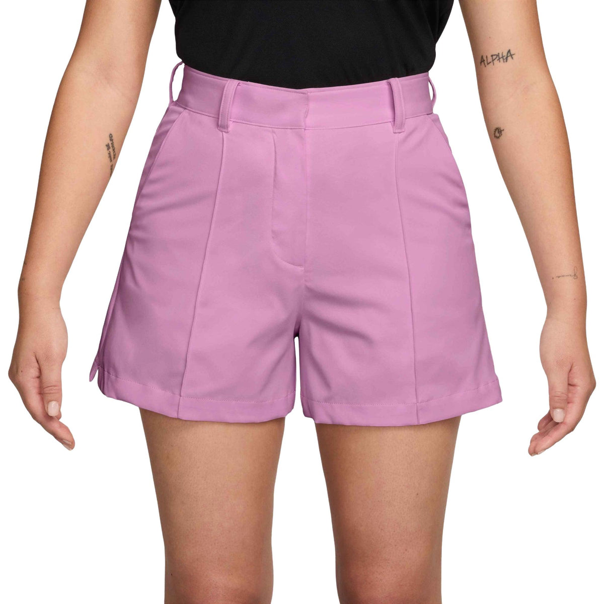 Nike Golf Club Women's Dri-FIT Golf Shorts - Lt Magenta / black