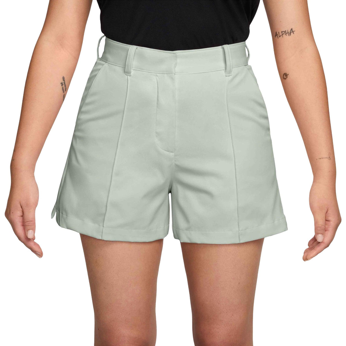 Nike Golf Club Women's Dri-FIT Golf Shorts - Light Silver / Black