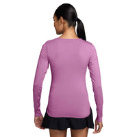 Nike Golf Club Women's Dri-FIT UV Long-Sleeve Golf Top - Light Magenta / White