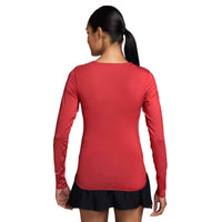 Nike Golf Club Women's Dri-FIT UV Long-Sleeve Golf Top - Lt Crimson / white