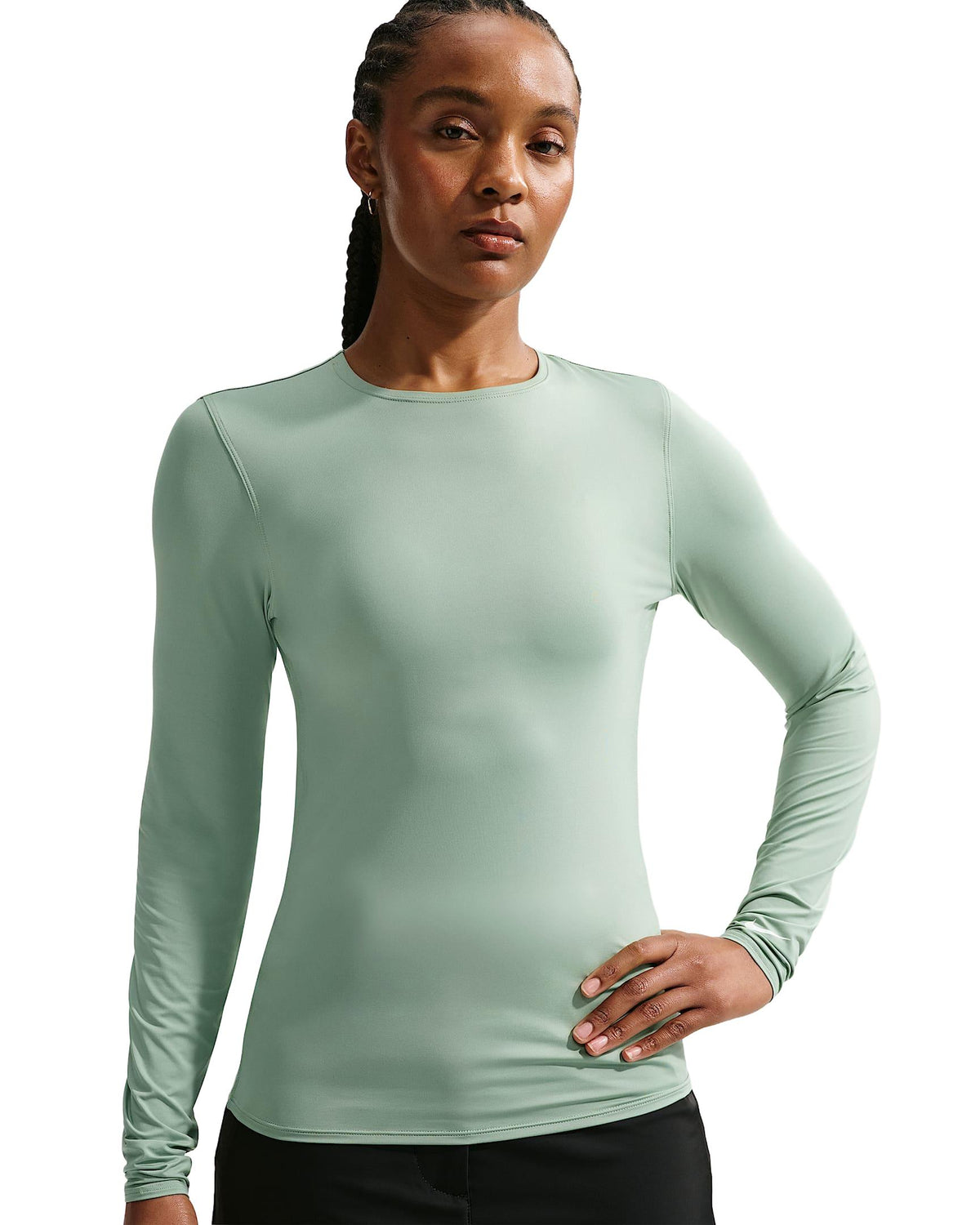 Nike Golf Club Women's Dri-FIT UV Long-Sleeve Golf Top - Steam / White