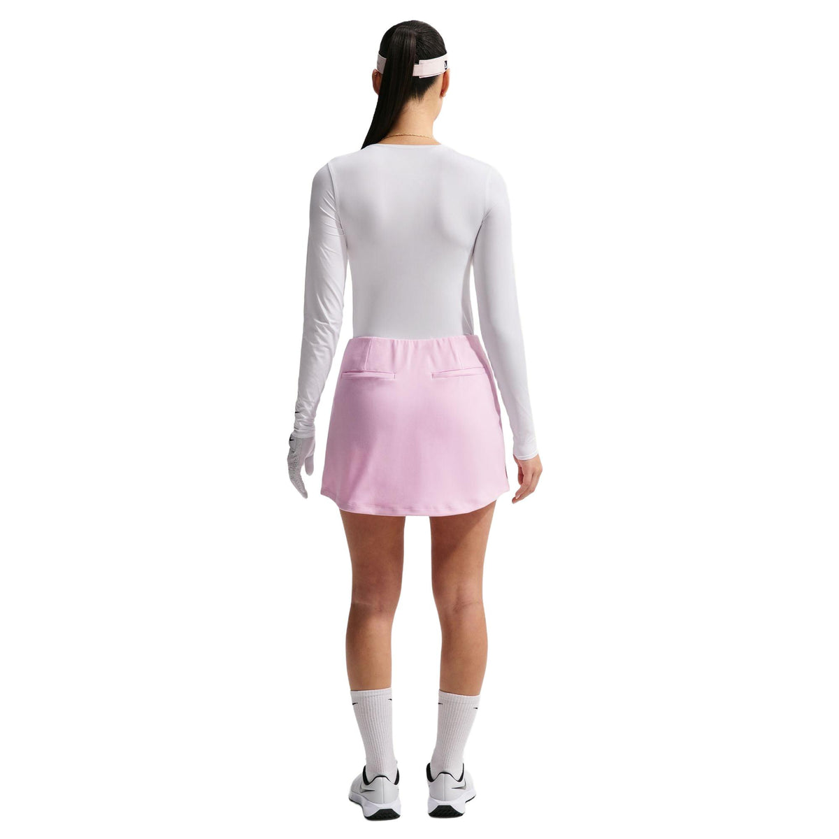 Nike Golf Club Women's Dri-FIT UV Long-Sleeve Golf Top - White / Black