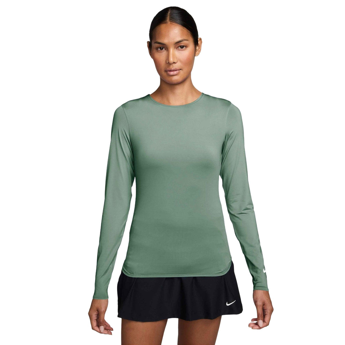 Nike Golf Club Women's Dri-FIT UV Long-Sleeve Golf Top - Steam / White