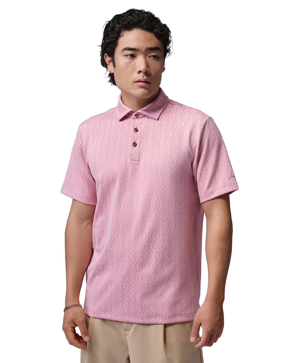 Nike Jordan Sport Men's Golf Jacquard Polo - Elemental Pink