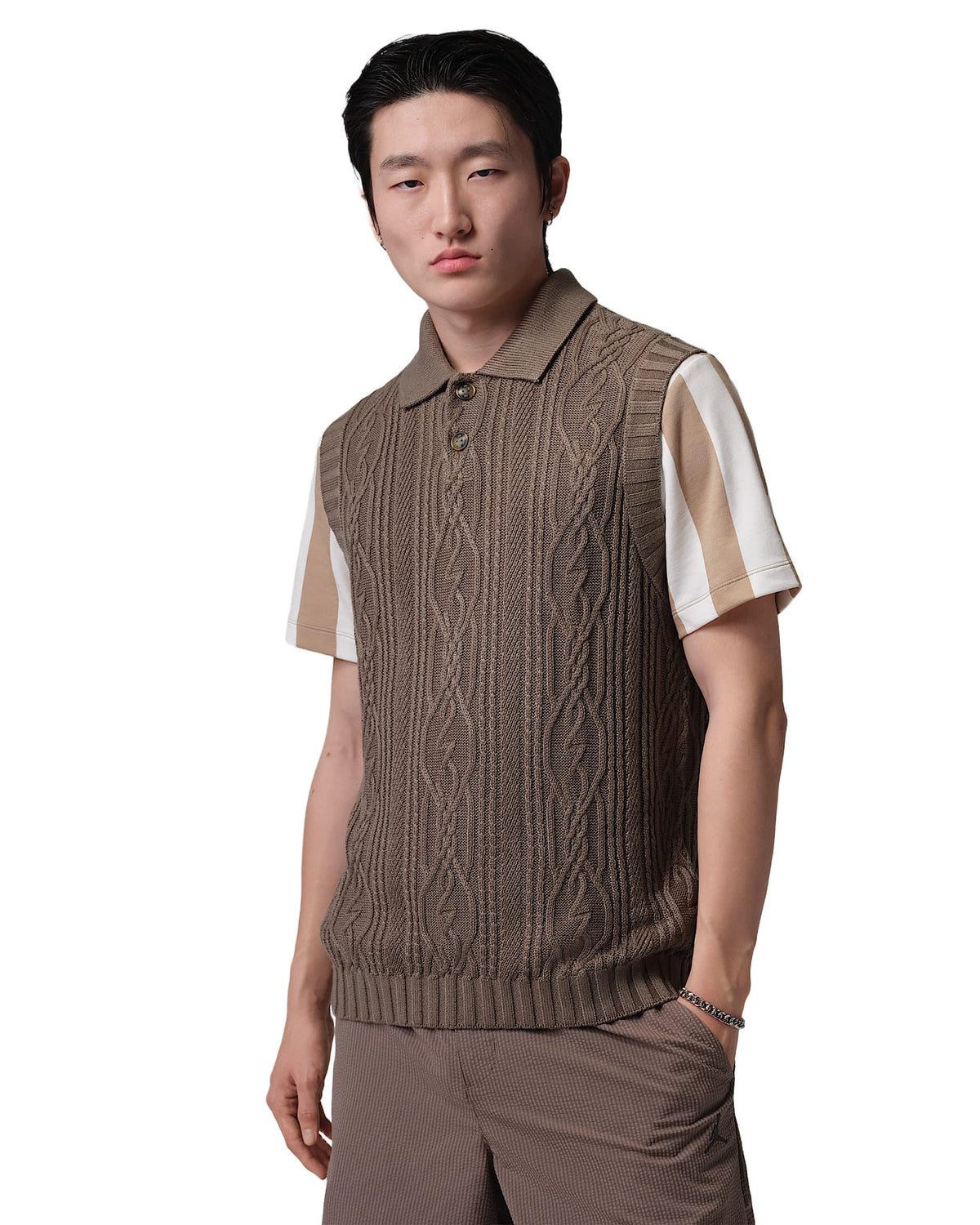 Nike Jordan Sport Men's Golf Sweater Vest - Olive Grey