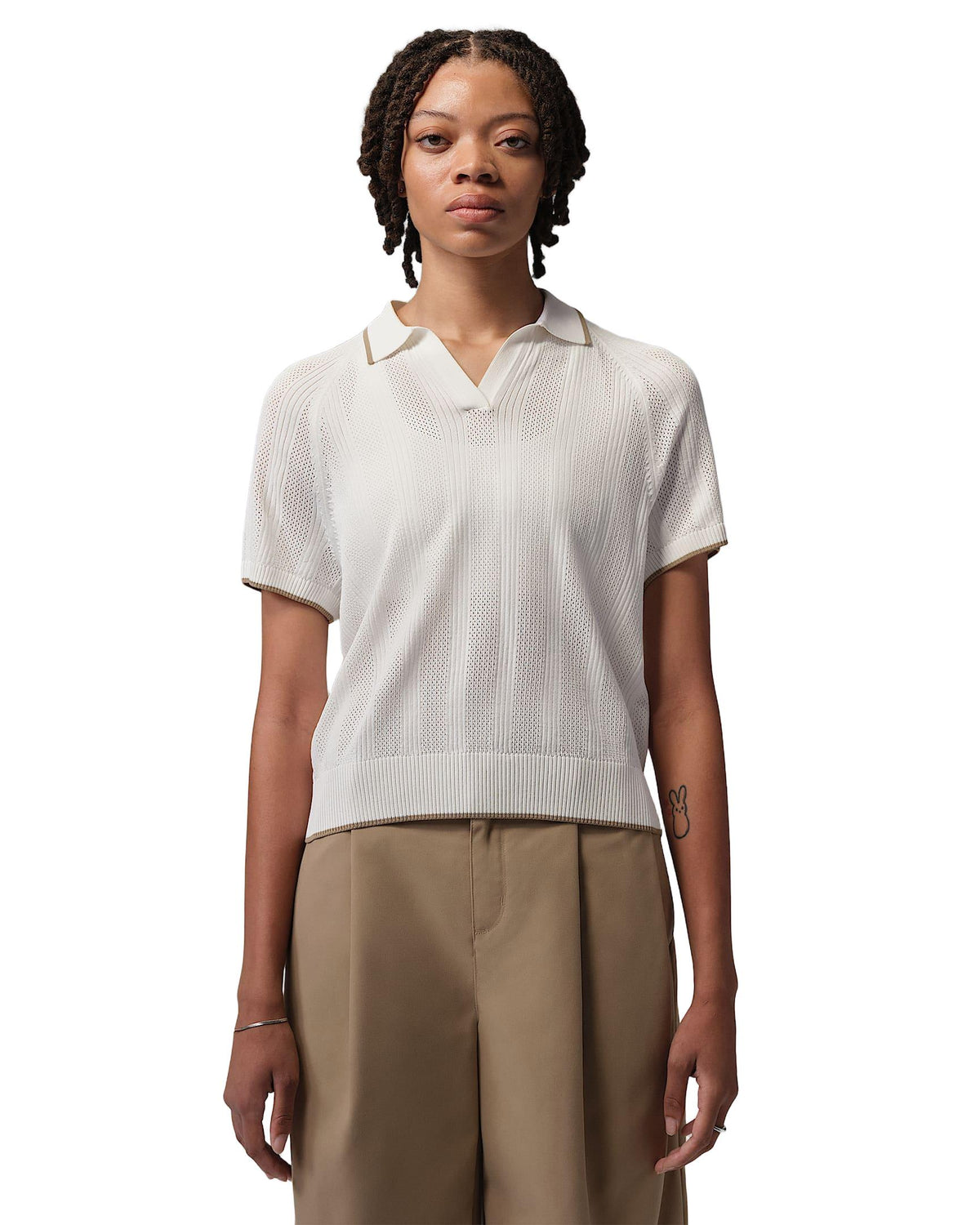 Nike Jordan Sport Women's Golf Knit Polo - Sail / Khaki