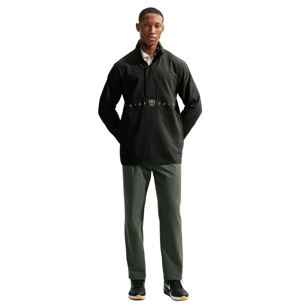 Nike Men's Repel Soft Shell Golf Jacket - Black / White
