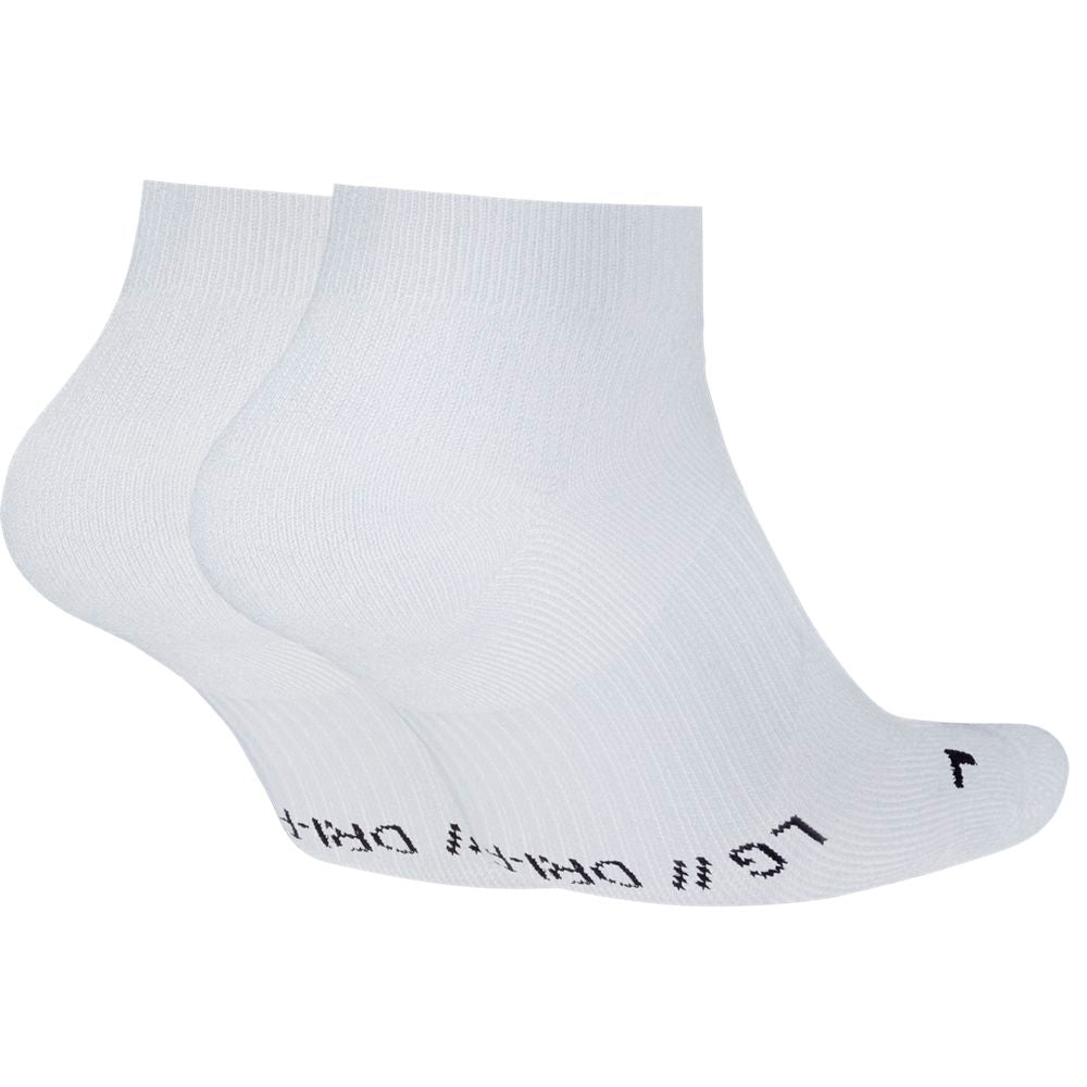 Nike Multiplier Low Golf Quarter Socks - White - 2 Pairs