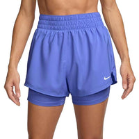 Nike One Women's Dri-FIT High-Waisted 3" 2-in-1 Shorts - Sapphire / white