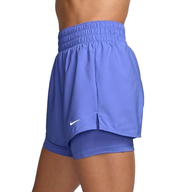 Nike One Women's Dri-FIT High-Waisted 3" 2-in-1 Shorts - Sapphire / white