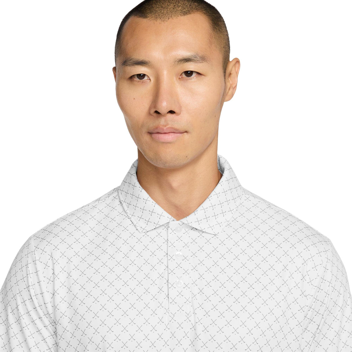 Nike Par Men's Dri-FIT Golf Polo - Clubs Print - White