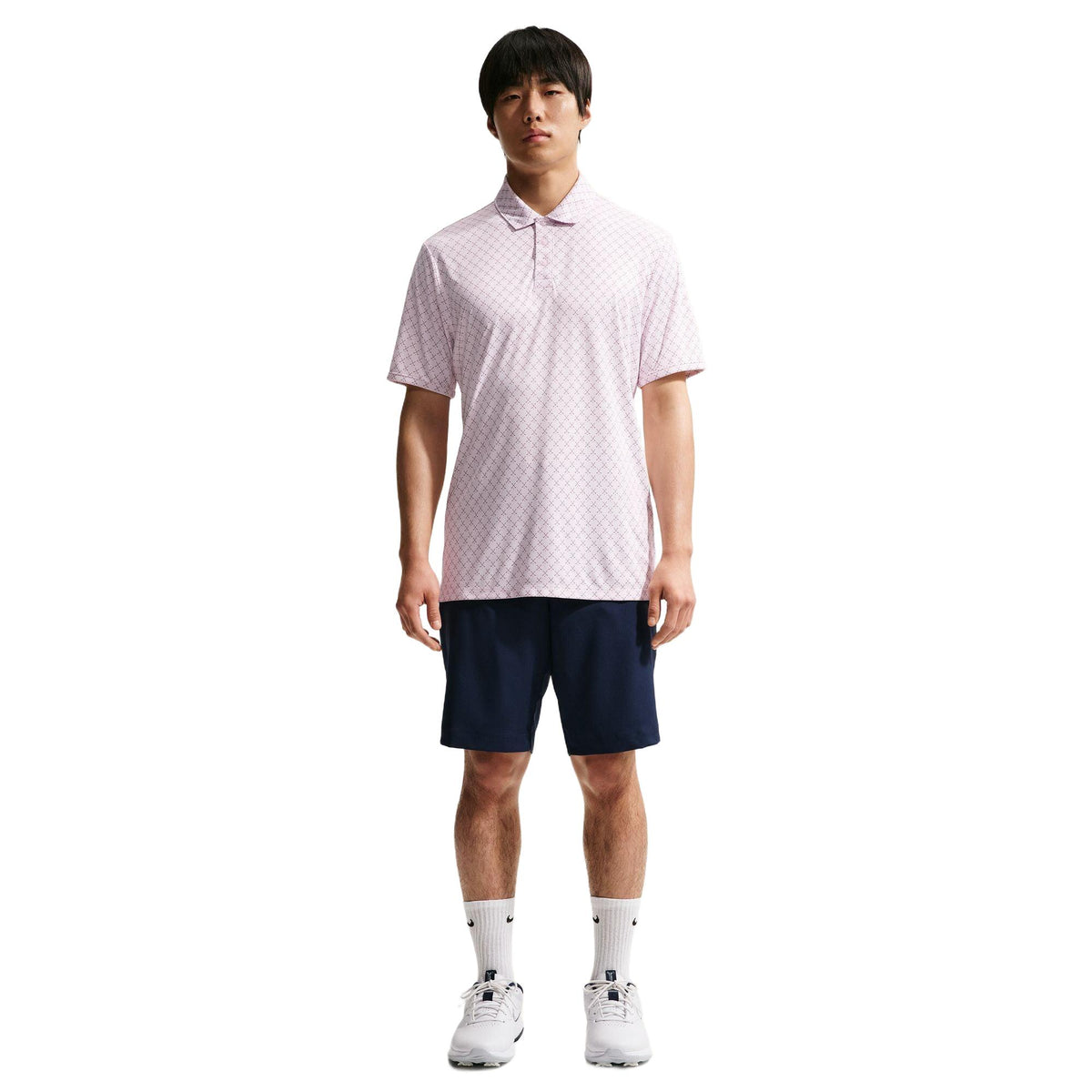 Nike Par Men's Dri-FIT Golf Polo - Clubs Print - Pearl Pink