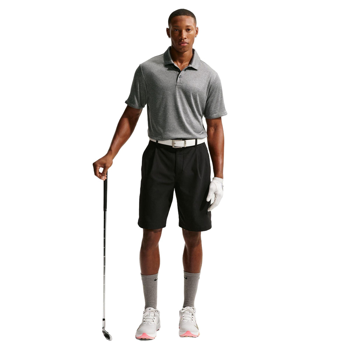 Nike Par Men's Dri-FIT Golf Polo - Heather - Black