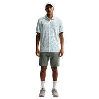 Nike Par Men's Dri-FIT Golf Polo - Shoe Print - White / Malachite
