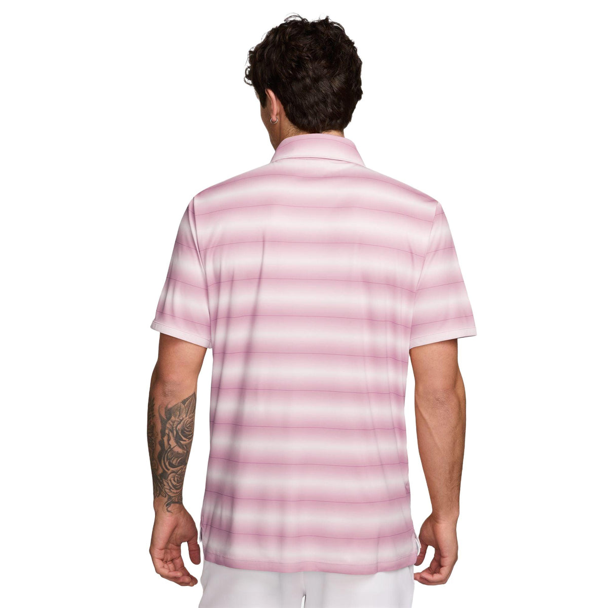 Nike Par Men's Dri-FIT Golf Polo - Stripe - Pearl Pink