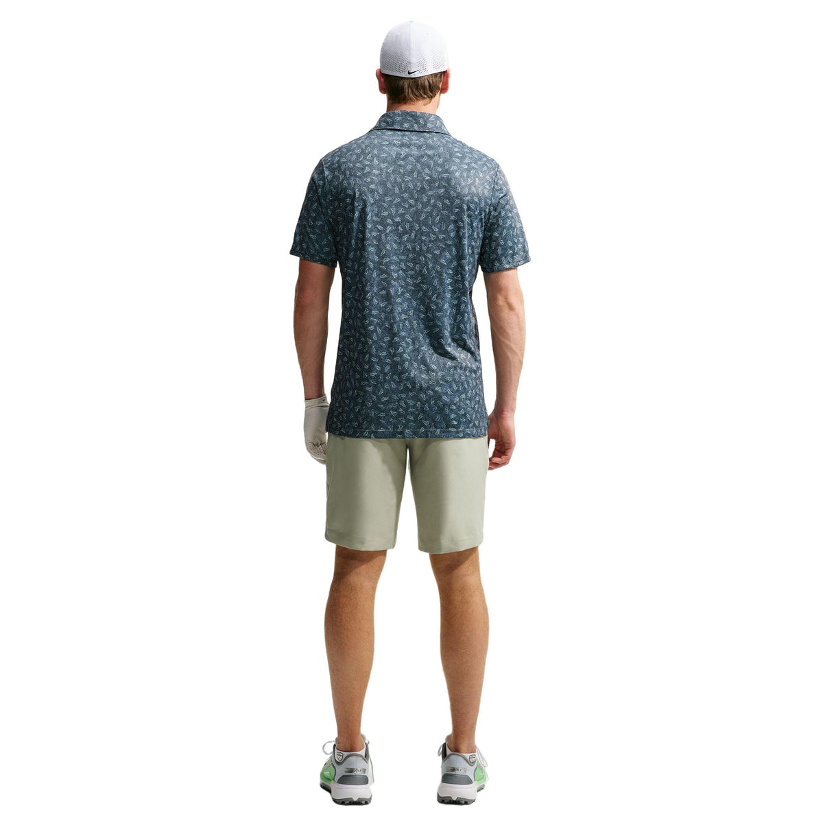 Nike Par Men's Dri-FIT Grass Print Golf Polo - Black