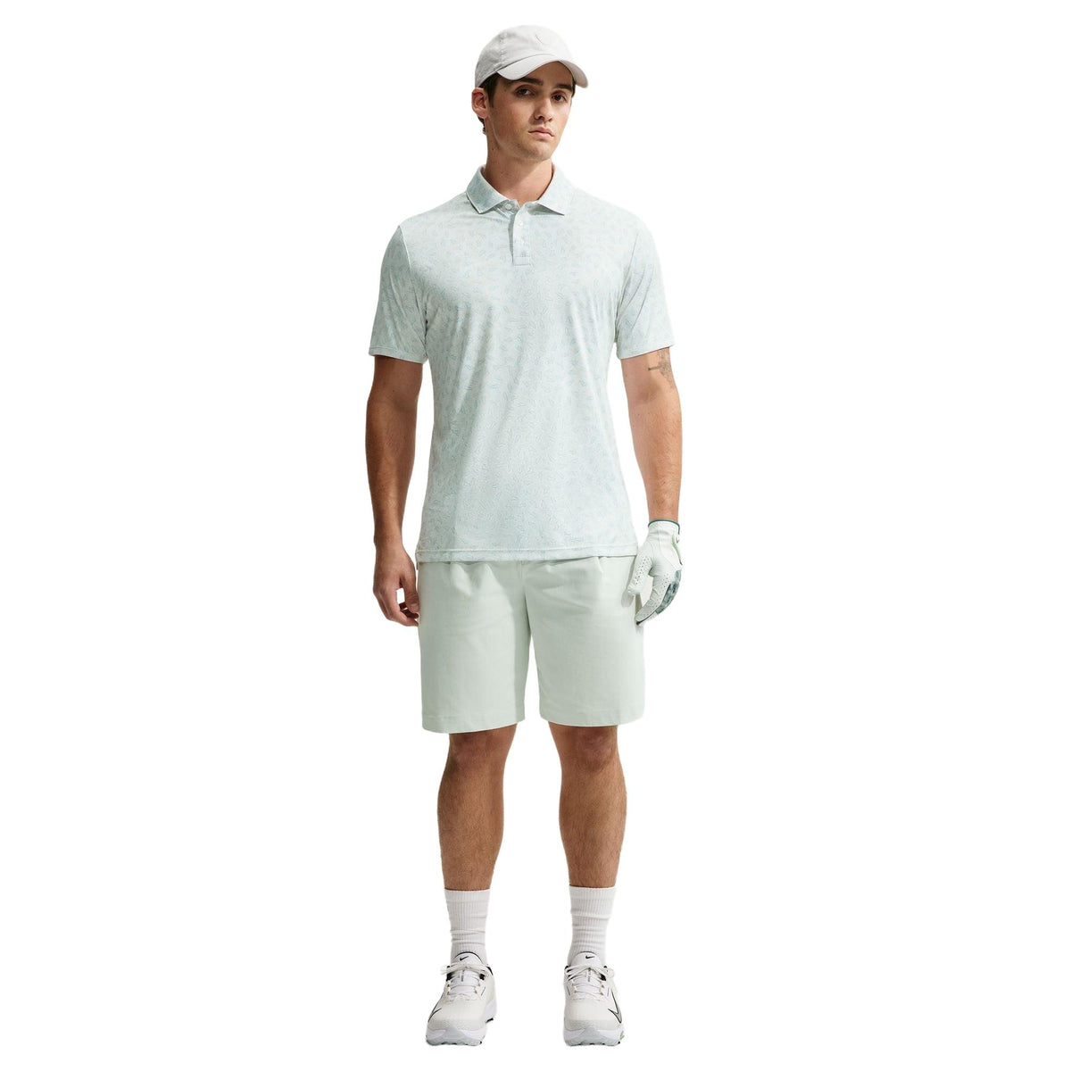 Nike Par Men's Dri-FIT Grass Print Golf Polo - White