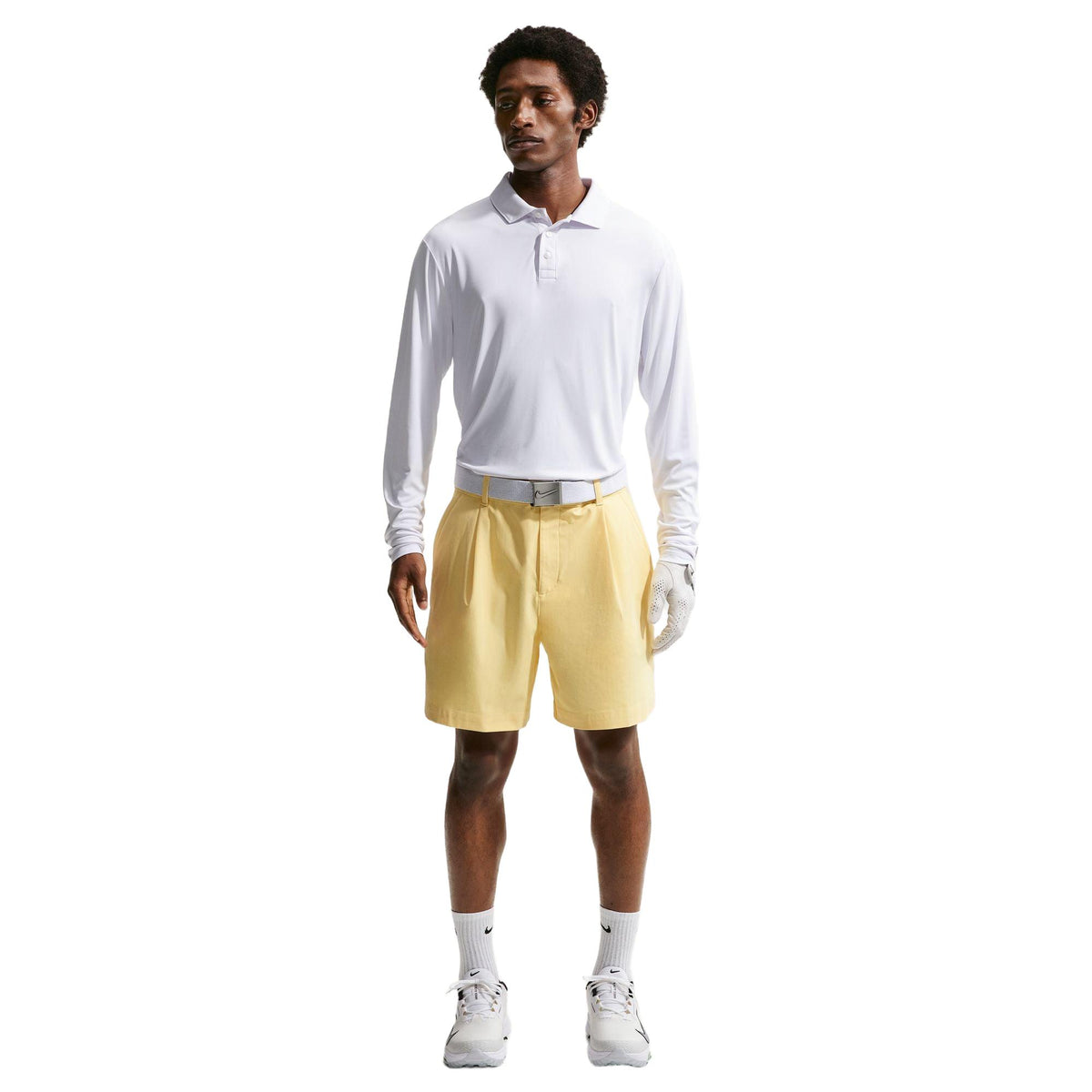 Nike Par Men's Dri-FIT Long-Sleeve Logo Golf Polo - White