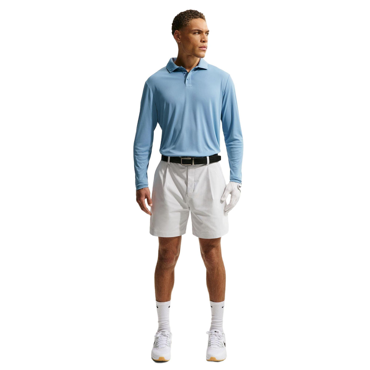 Nike Par Men's Dri-FIT Long-Sleeve Logo Golf Polo - Work Blue