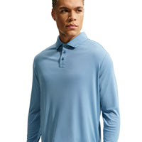 Nike Par Men's Dri-FIT Long-Sleeve Logo Golf Polo - Work Blue