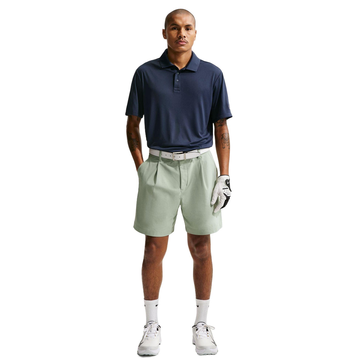 Nike Par Men's Dri-FIT Sleeve Logo Golf Polo - College Navy