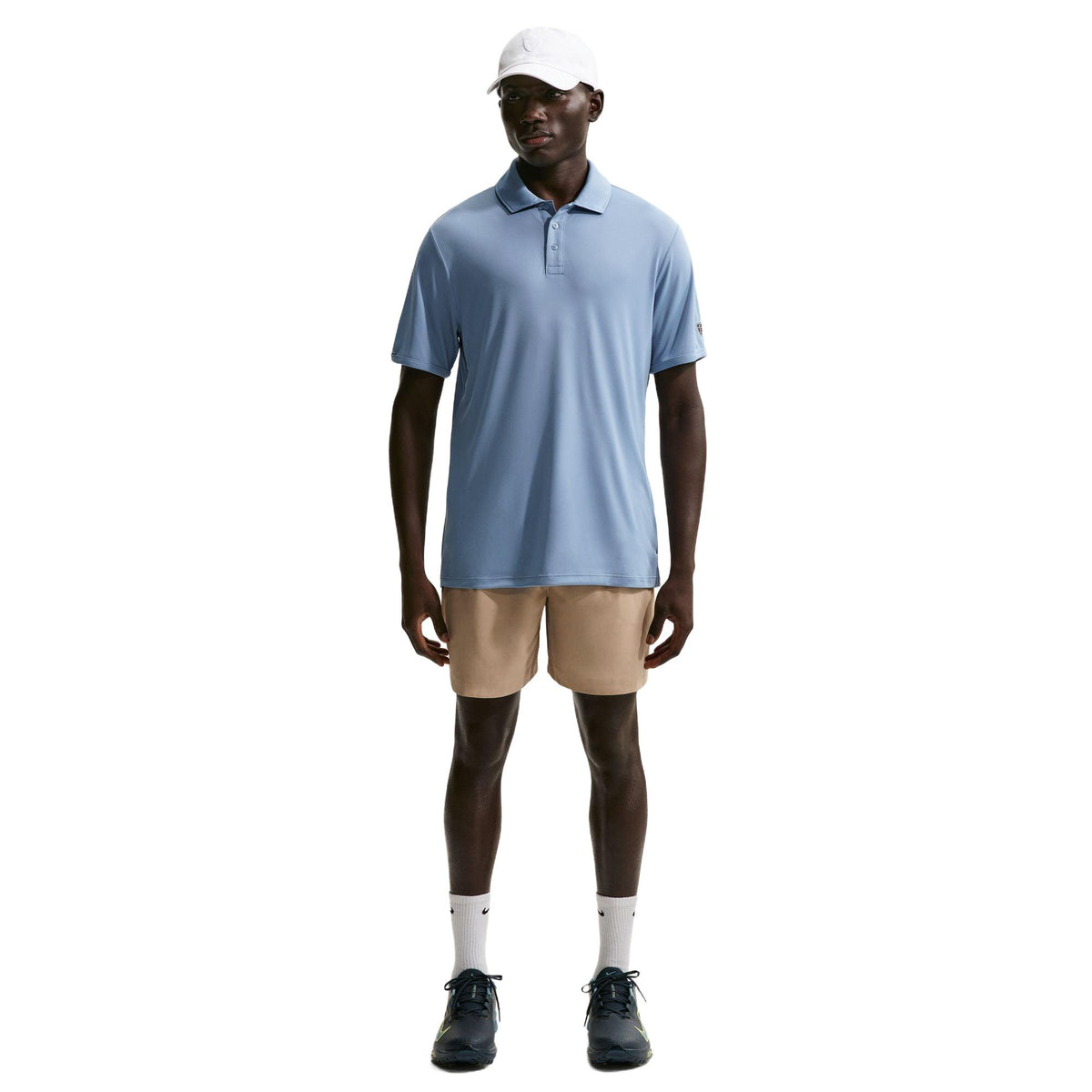 Nike Par Men's Dri-FIT Sleeve Logo Golf Polo - Work Blue