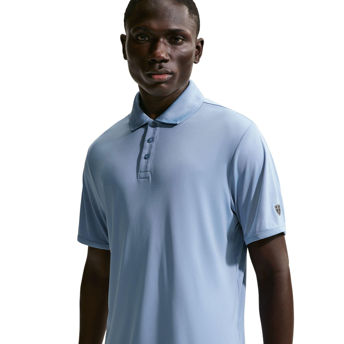 Nike Par Men's Dri-FIT Sleeve Logo Golf Polo - Work Blue