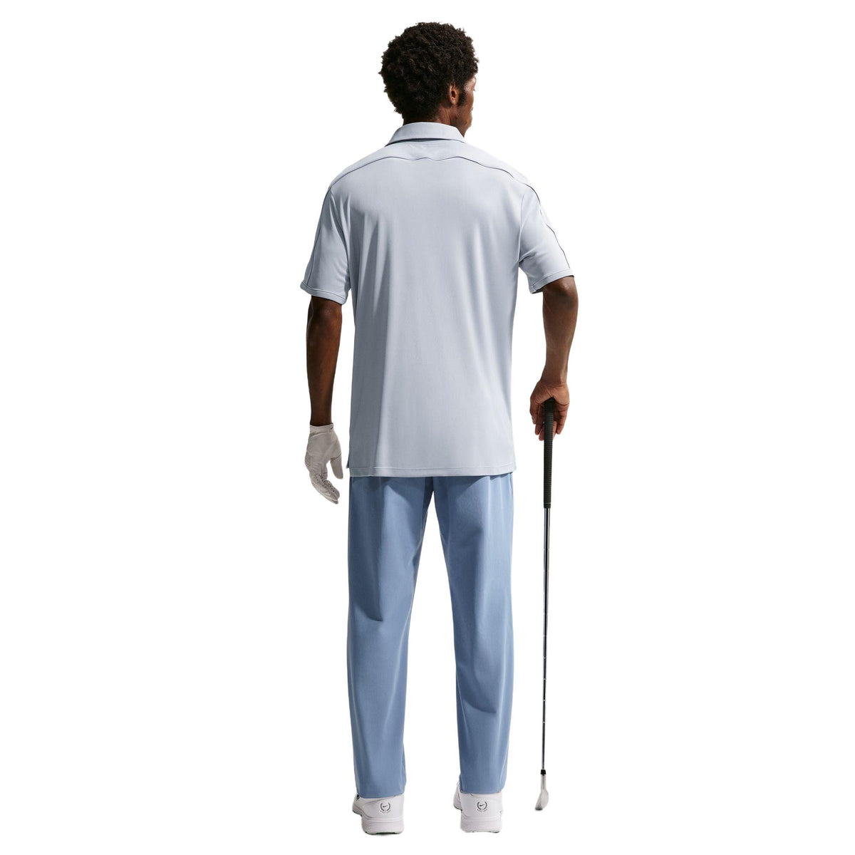 Nike Par Men's Dri-FIT Sleeve Logo Golf Polo - Wolf Grey