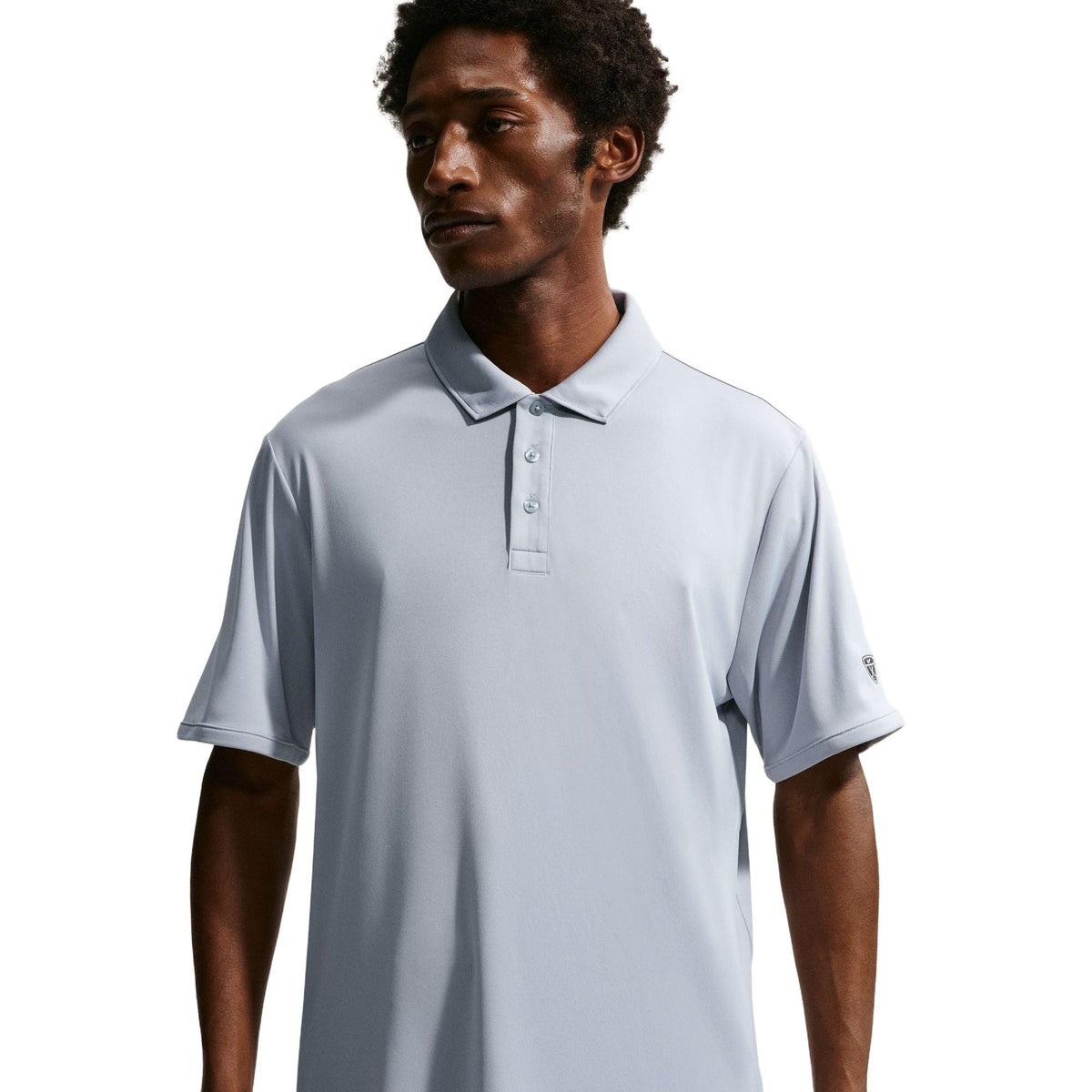 Nike Par Men's Dri-FIT Sleeve Logo Golf Polo - Wolf Grey