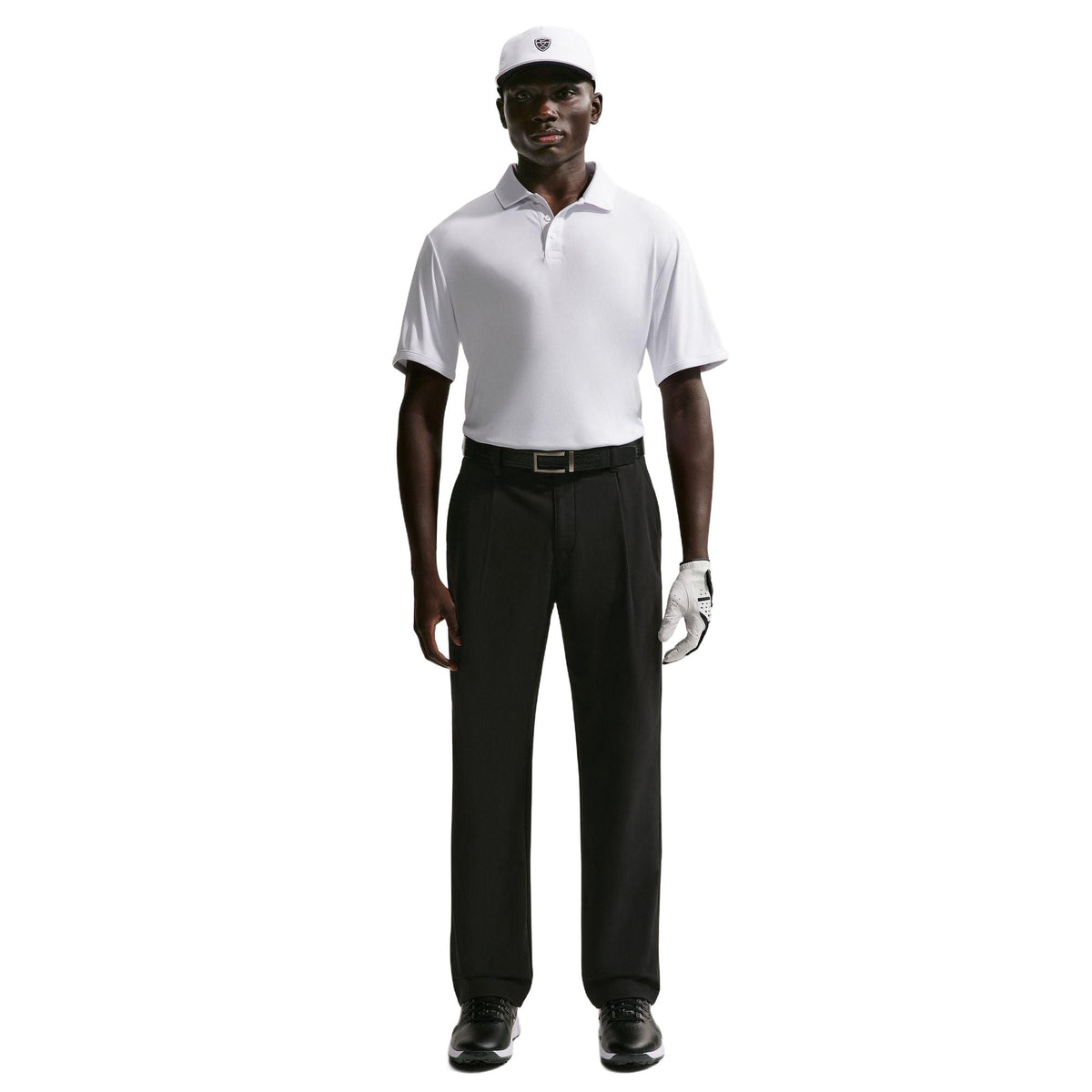 Nike Par Men's Dri-FIT Sleeve Logo Golf Polo - White