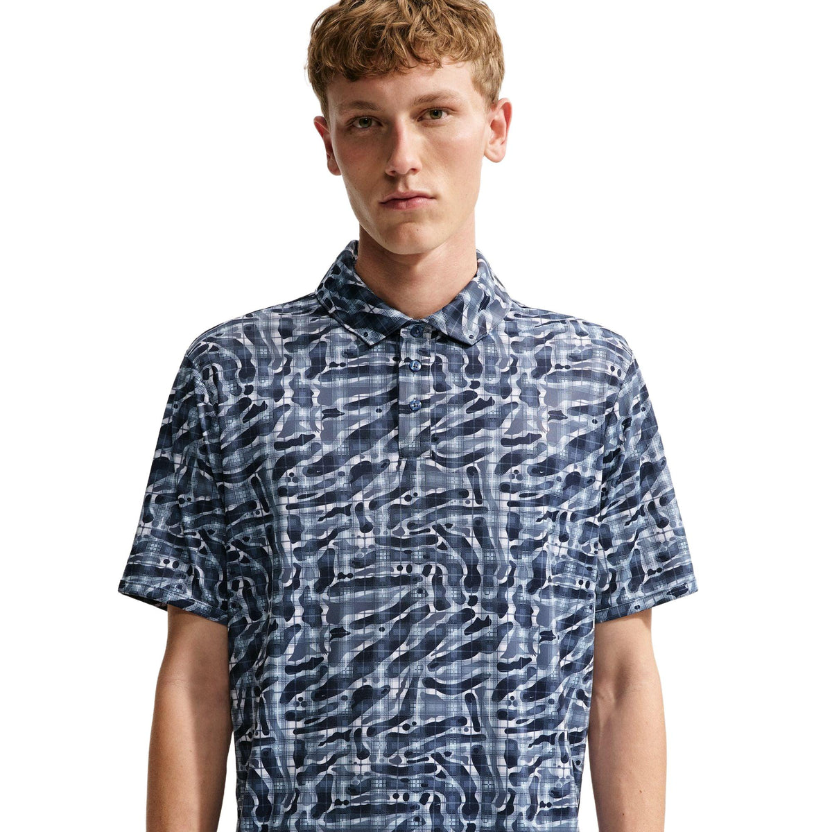 Nike Par Men's Dri-FIT Tartan Camo Print Golf Polo