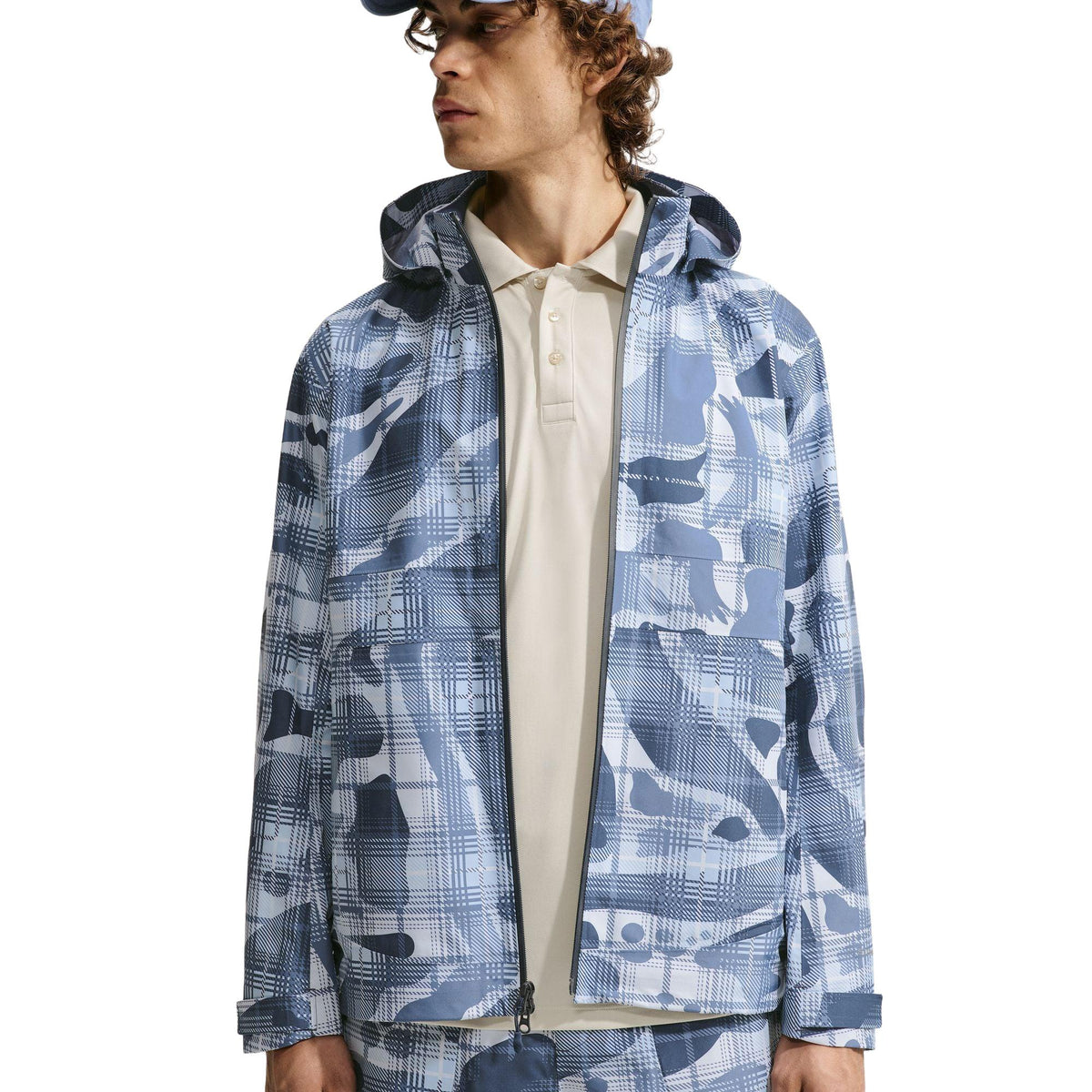 Nike Par Men's Storm-FIT ADV Camo Loose Golf Jacket - College Navy / White
