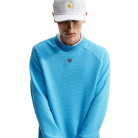 Nike Par Men's Therma-FIT Golf Crew-Neck Top - Aurora Blue / white / black