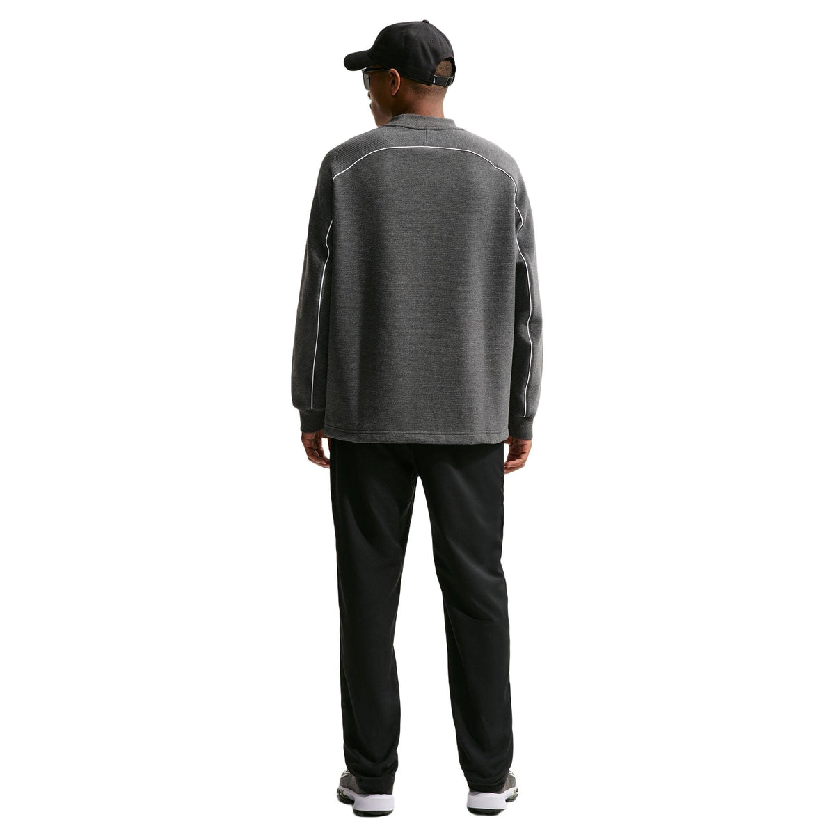 Nike Par Men's Therma-FIT Golf Crew-Neck Top - Black / White