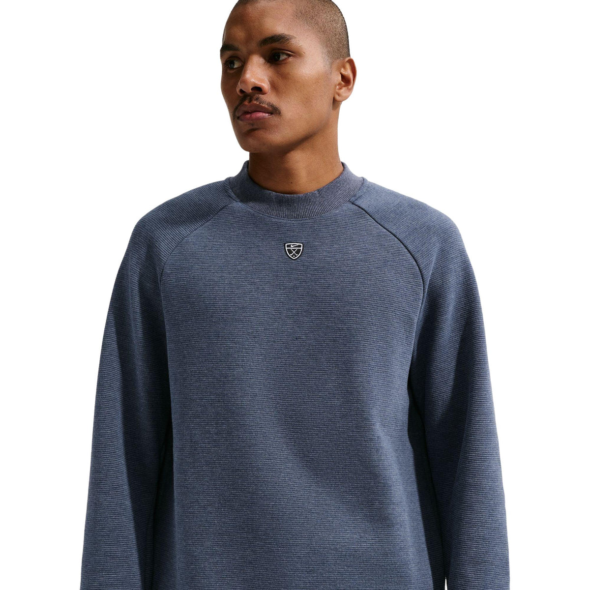 Nike Par Men's Therma-FIT Golf Crew-Neck Top - College Navy / White / Black