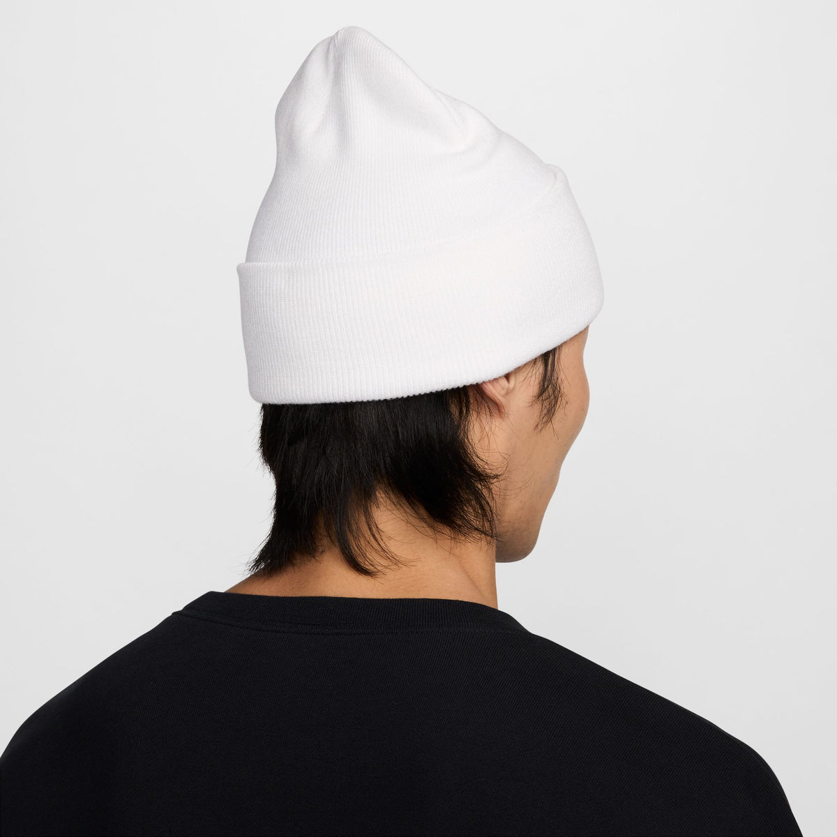 Nike Peak Swoosh Beanie - White / Black